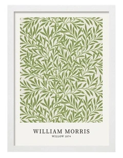 Willow Pattern Print Frame in White