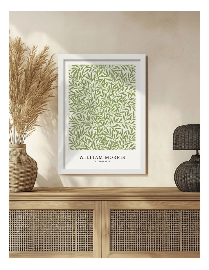 Willow Pattern Print Frame in White image 2