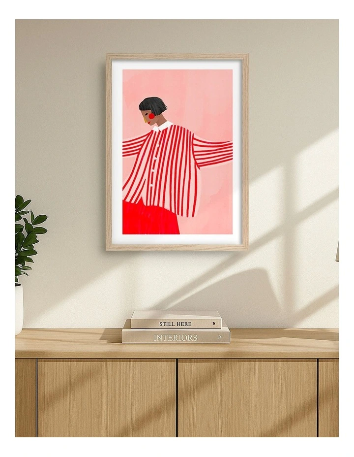 Stripes Printed Frame in Natural Oak image 2