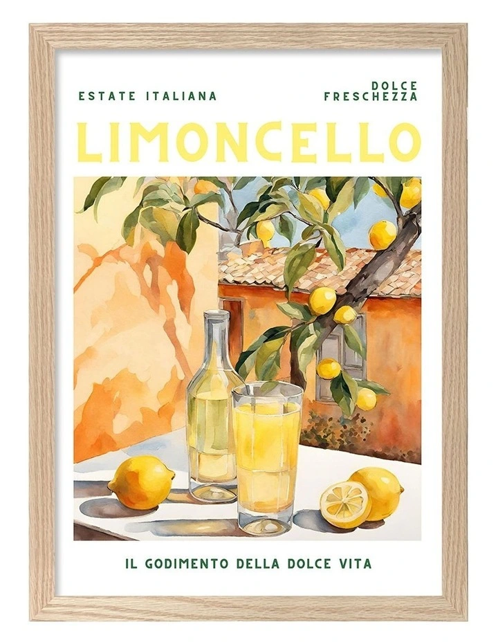 Limoncello Print Frame in Natural Oak image 1