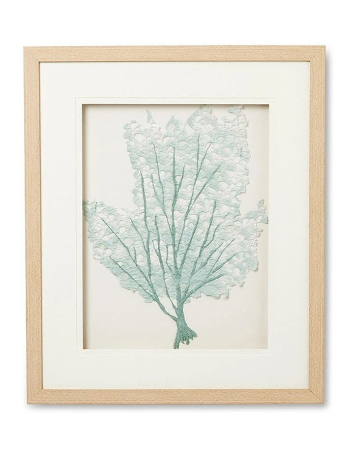 Coral Aqua Artwork 50x60x4cm in Blue image 1