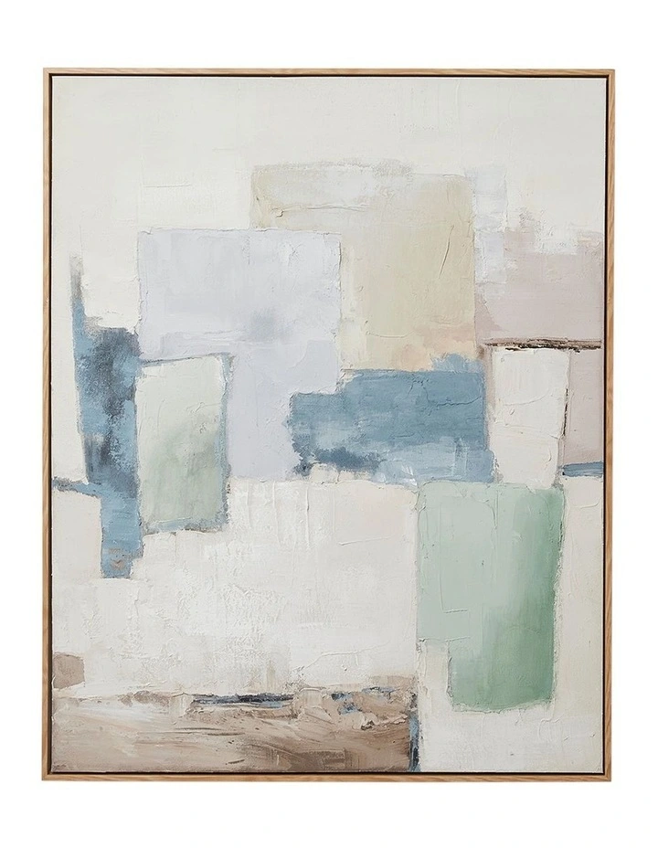 Rectangle Canvas Wall Art 80X100X4.5cm in Jarah Blue/Green image 1