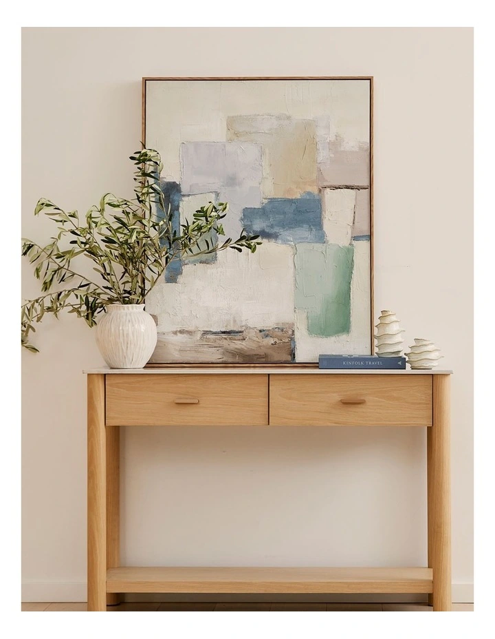 Rectangle Canvas Wall Art 80X100X4.5cm in Jarah Blue/Green image 2