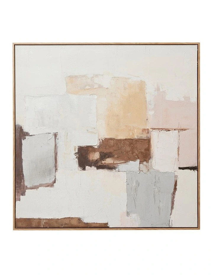 Square Canvas Artwork 90X90X4.5cm in Jarah Warm Neutral image 1