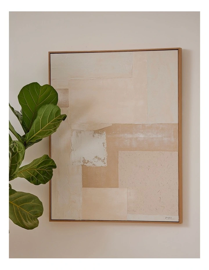 Otis Natural Textured Canvas 80X100X4.5cm in Cream image 2