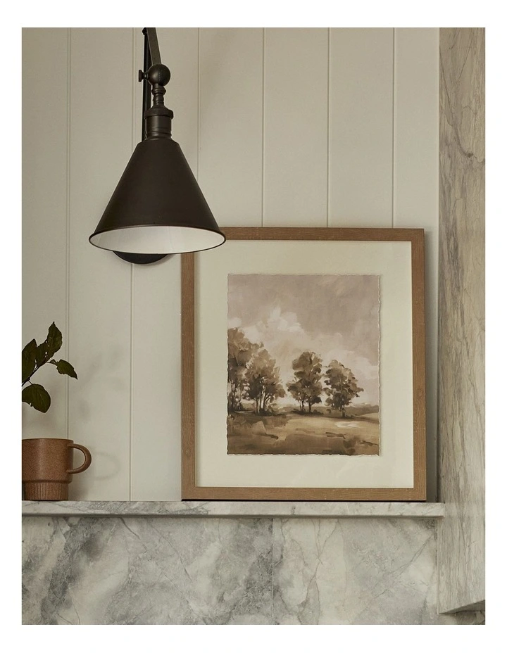 Treescape Sepia Framed Artwork 37x42cm in Multi image 2