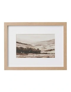 Valley Sepia Framed Artwork 37x28cm in Multi