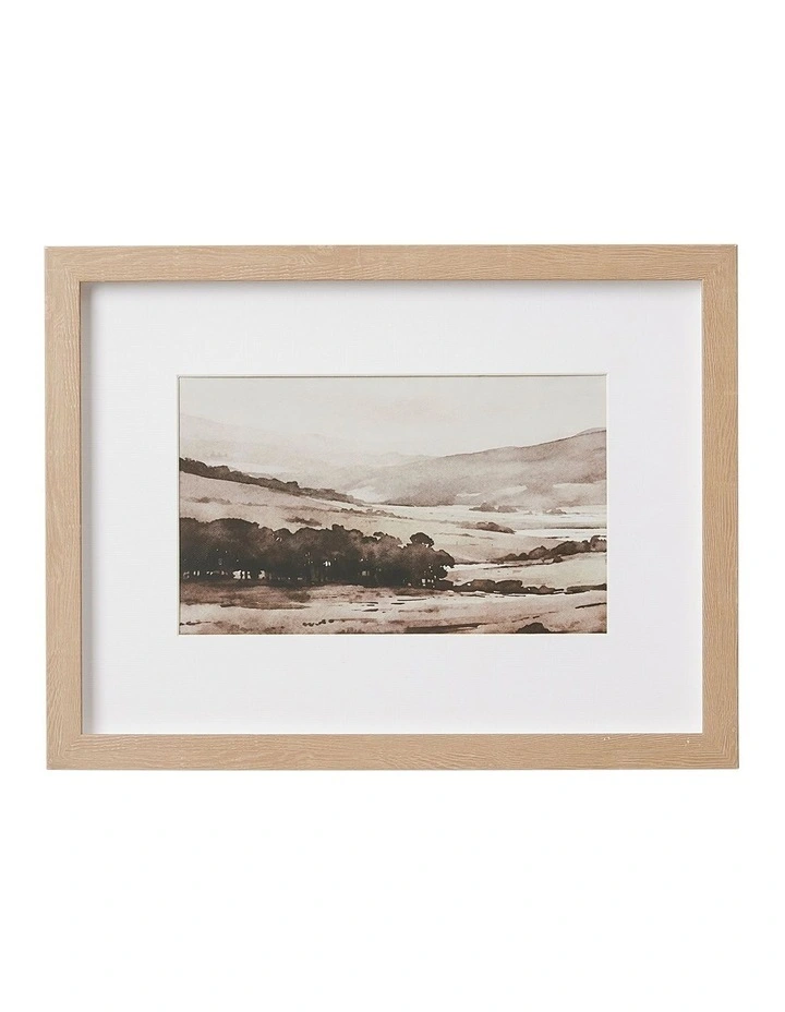 Valley Sepia Framed Artwork 37x28cm in Multi image 1