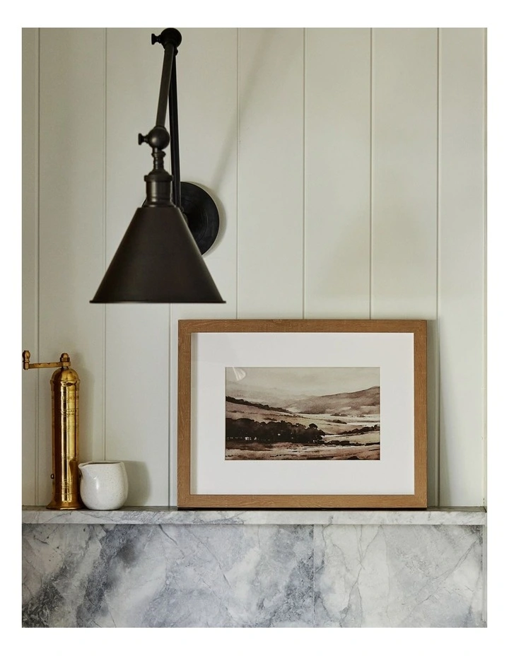 Valley Sepia Framed Artwork 37x28cm in Multi image 2