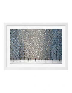 Australian Made Infinity Rain Art Print in White Frame