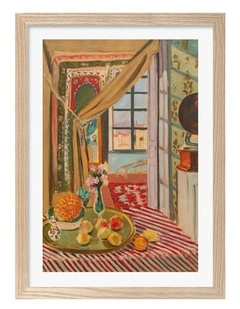 Australian Made Interior Phonograph Art Print in Natural Frame