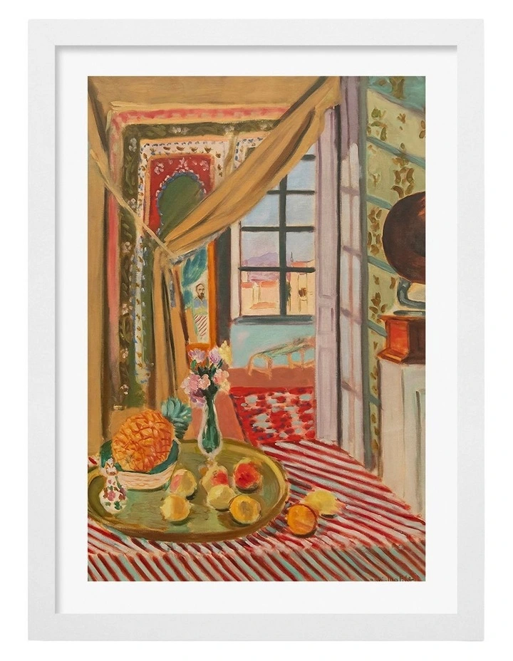 Australian Made Interior Phonograph Art Print in White Frame image 1