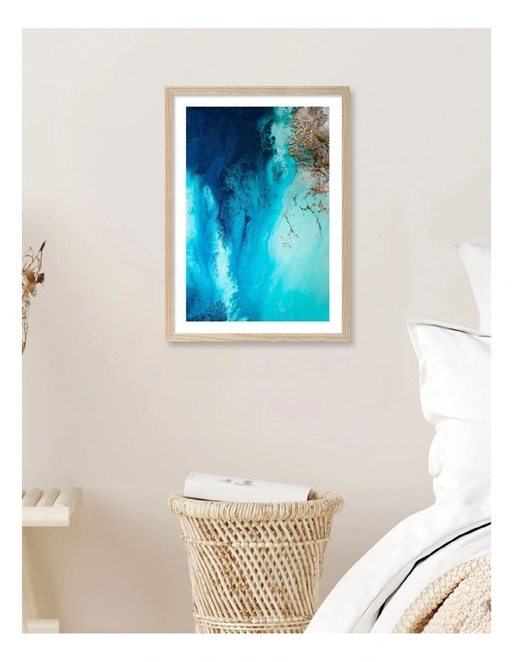 Australian Made Inviting Water Stream Art Print in Natural Frame image 2