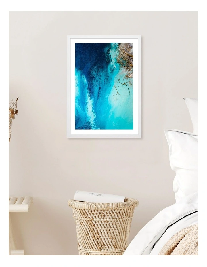 Australian Made Inviting Water Stream Art Print in White Frame image 2