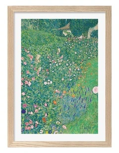 Australian Made Italian Garden Art Print in Natural Frame