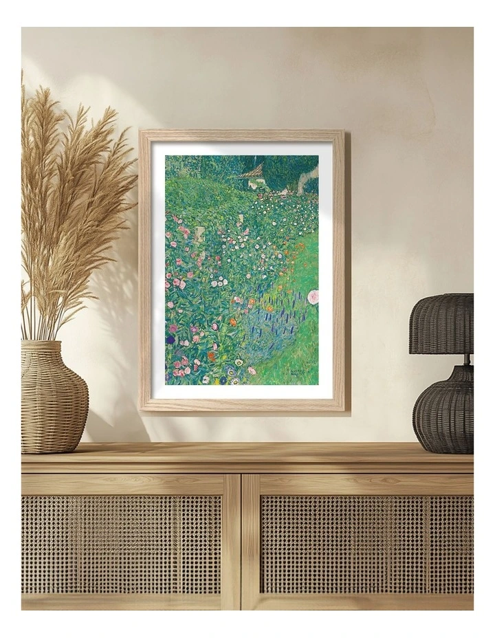Australian Made Italian Garden Art Print in Natural Frame image 2