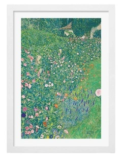 Australian Made Italian Garden Art Print in White Frame