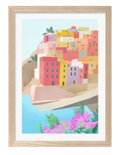 Australian Made Italy Art Print Frame in Natural