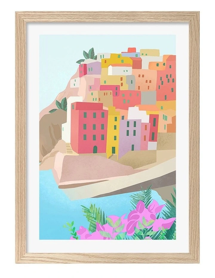 Australian Made Italy Art Print Frame in Natural image 1