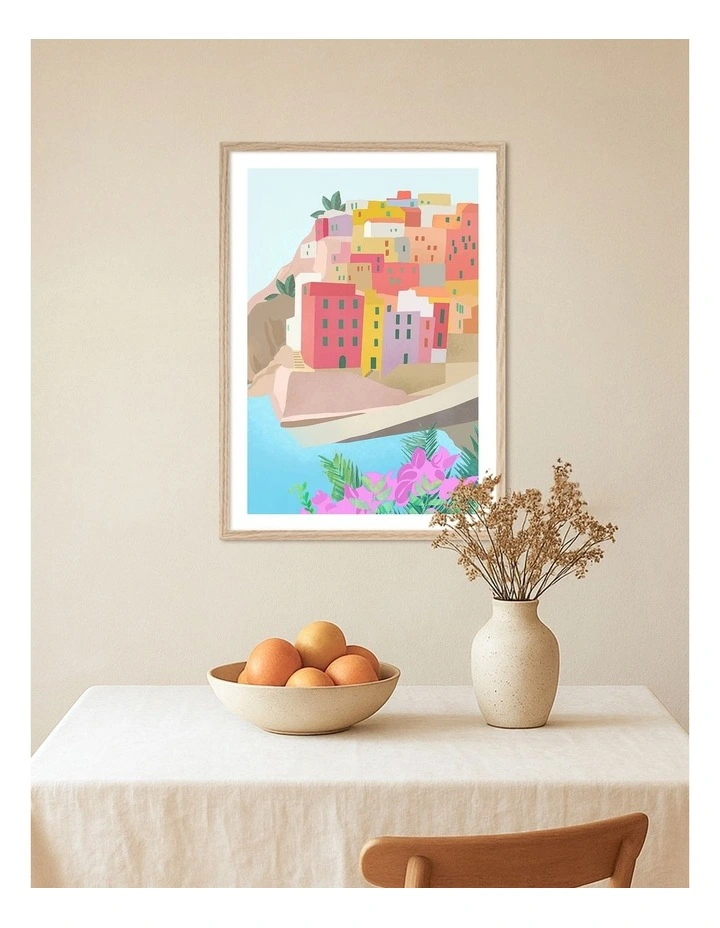 Australian Made Italy Art Print Frame in Natural image 2
