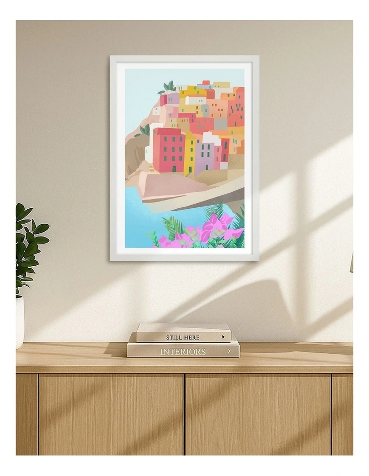 Australian Made Italy Art Print Frame in White image 2