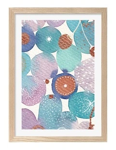 Australian Made Just Because Art Print Frame in Natural