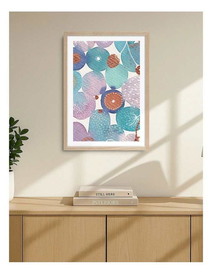 Australian Made Just Because Art Print Frame in Natural image 2