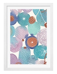 Australian Made Just Because Art Print Frame in White