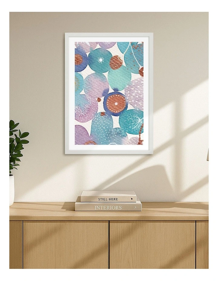 Australian Made Just Because Art Print Frame in White image 2