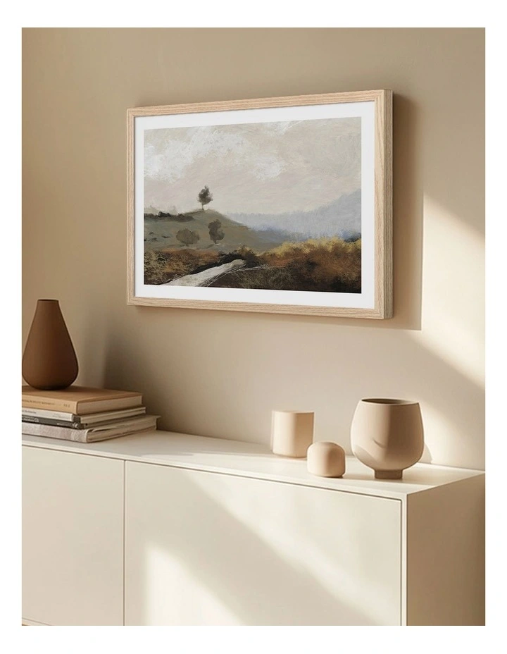 Australian Made La Collina Art Print Frame in Natural image 2