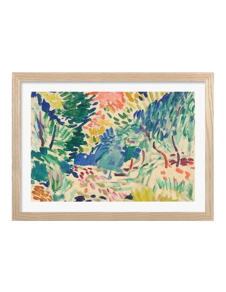 Australian Made Landscape Collioure Art Print Frame in Natural image 1