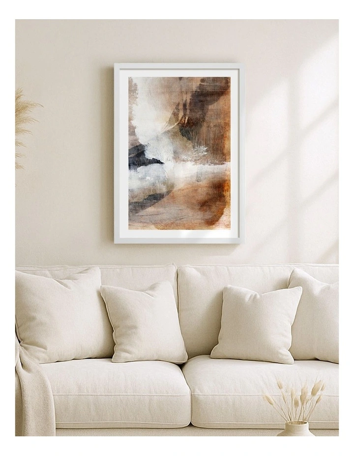 Australian Made Layers 2 Art Print Frame in White image 2