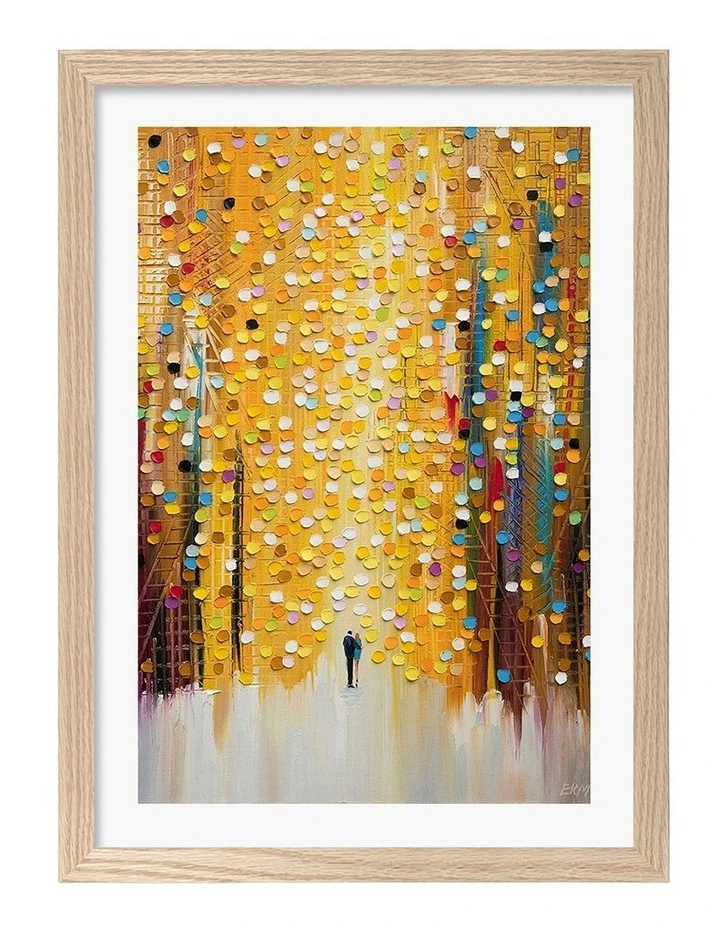 Australian Made Lovers Journey Art Print Frame in Natural image 1