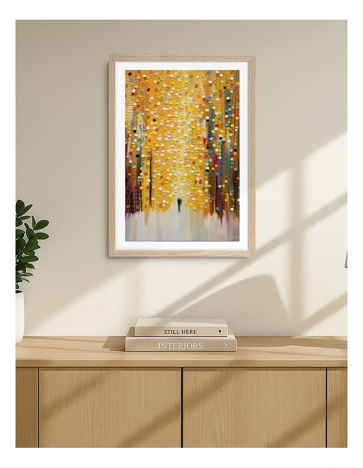 Australian Made Lovers Journey Art Print Frame in Natural image 2