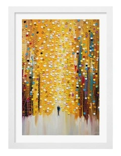 Australian Made Lovers Journey Art Print Frame in White