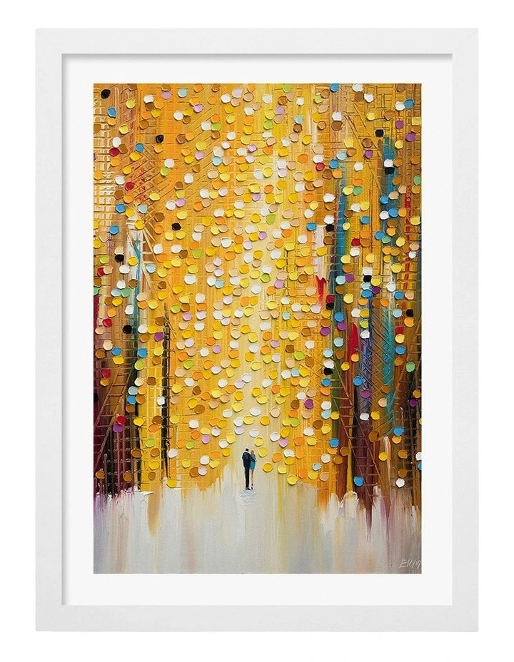 Australian Made Lovers Journey Art Print Frame in White image 1