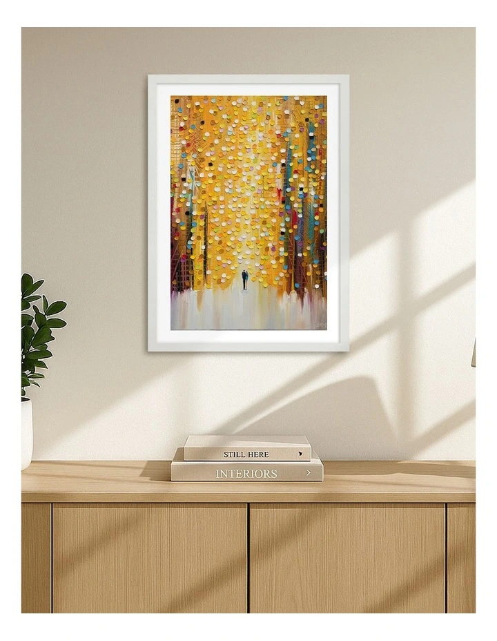 Australian Made Lovers Journey Art Print Frame in White image 2