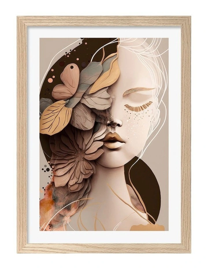 Australian Made Luna Art Print Frame in Natural image 1