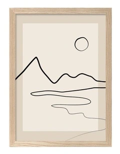 Australian Made Minimalist Horizon Art Print Frame in Natural