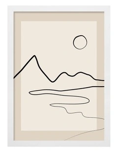 Australian Made Minimalist Horizon Art Print Frame in White
