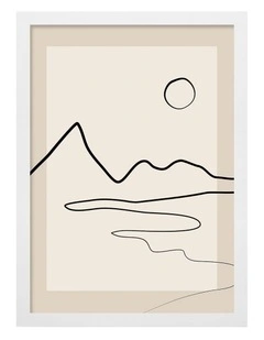 Australian Made Minimalist Horizon Art Print Frame in White