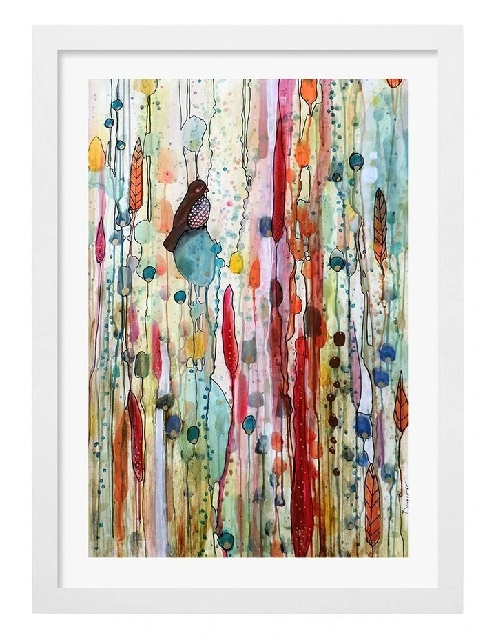 Made On The Road Art Print Frame in White image 1