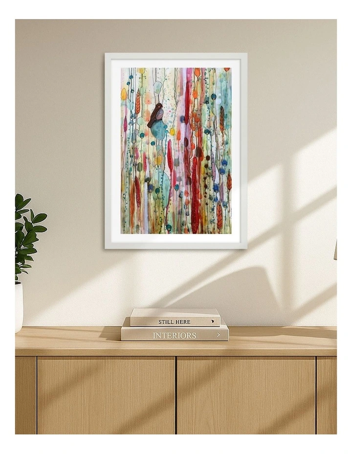 Made On The Road Art Print Frame in White image 2