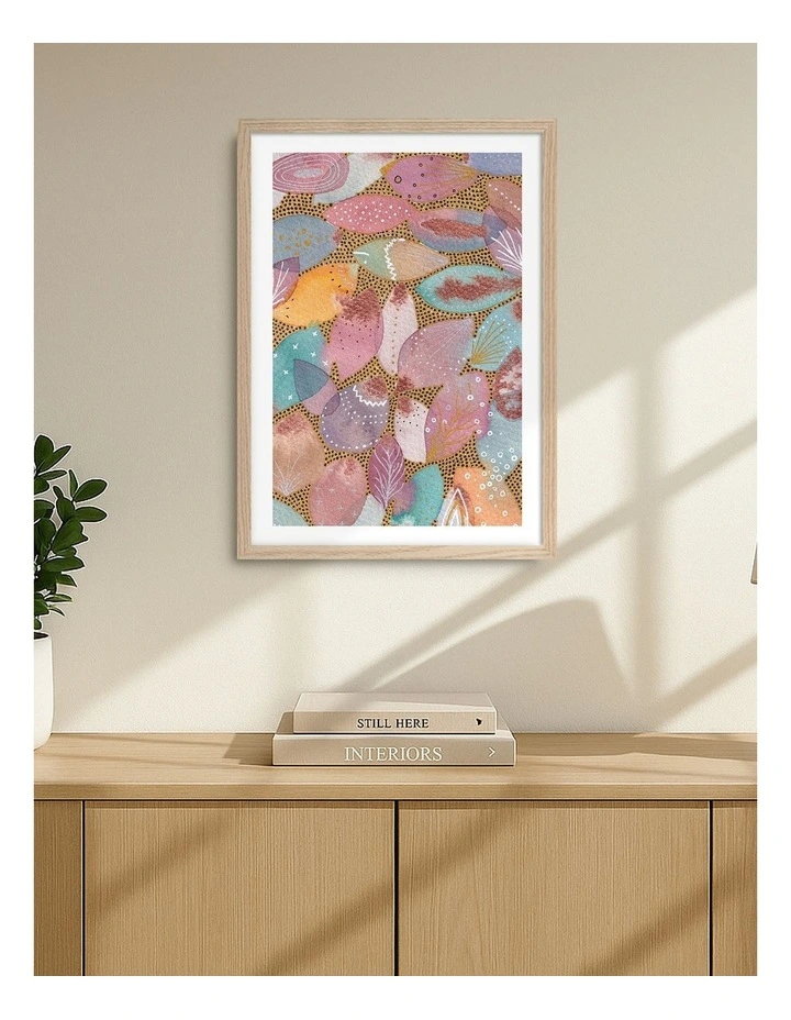 Made Petals Art Print Frame in Natural image 2