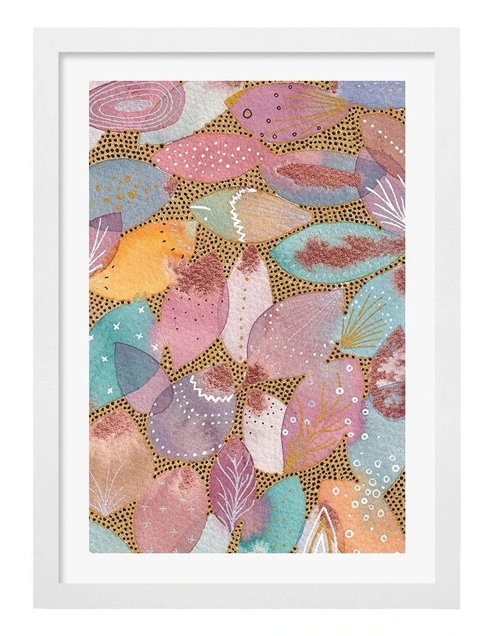 Made Petals Art Print Frame in White image 1