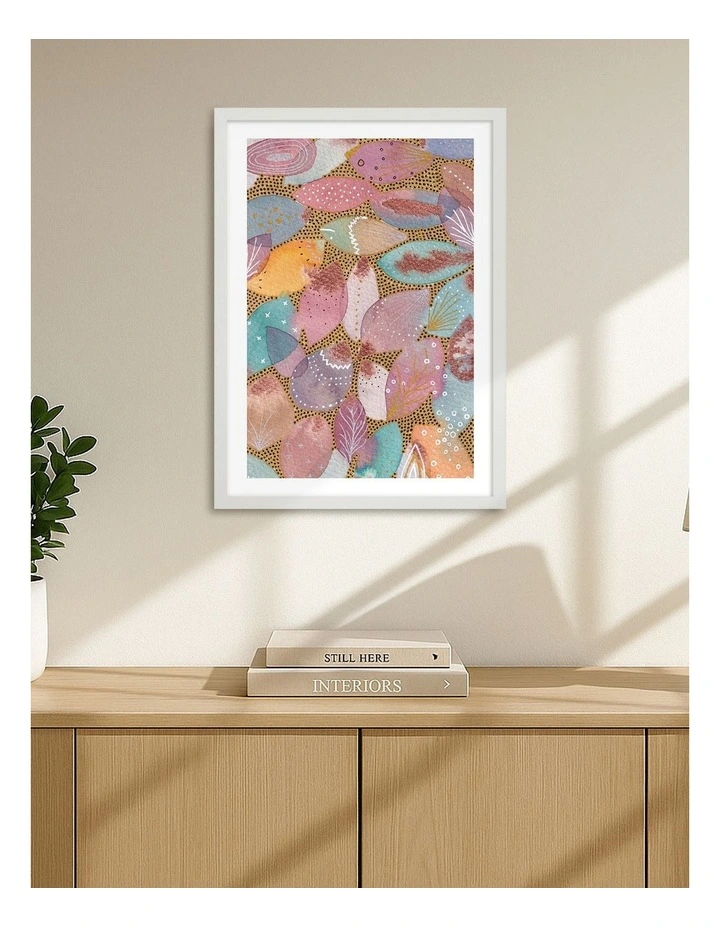 Made Petals Art Print Frame in White image 2