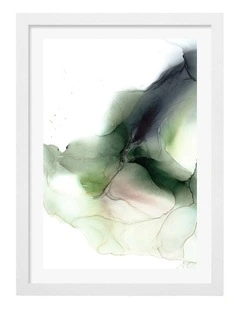 Made Pine II Art Print Frame in White