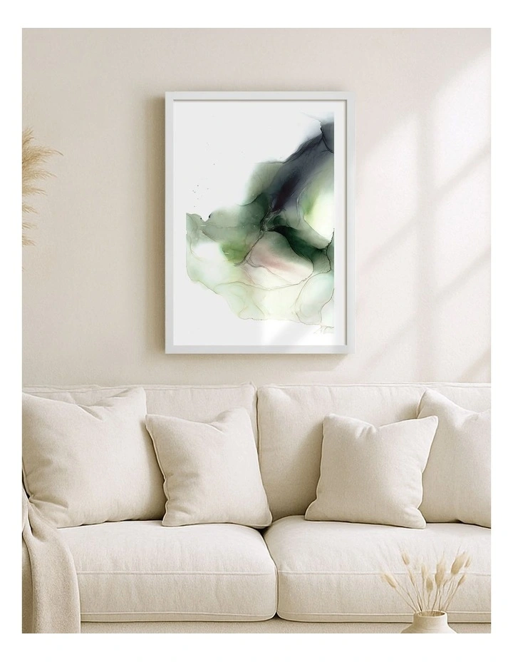 Made Pine II Art Print Frame in White image 2