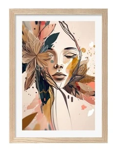 Australian Made Pretty Petals Art Print Natural Frame