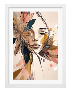 Australian Made Pretty Petals Art Print White Frame